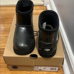 UGG Kids Black Glossy Boots
